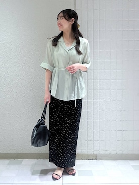 「A part by（アパートバイ）のプリーツイージータイトスカート2≪追加4≫（スカート）」を使った、keinaさん（レディース・160cm）の夏コーディネート