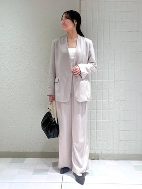 「アイテム（ノーカラージャケット）」を使った、keinaさん（レディース・160cm）の夏コーディネート