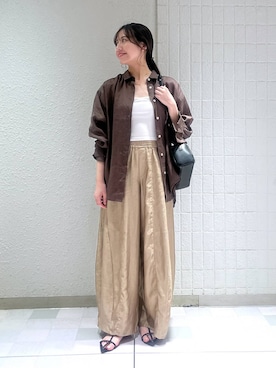 「バッグ」｜「アイテム（アクセサリー）」を使った、keinaさん（レディース・160cm）の夏コーディネート
