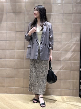 「A part by（アパートバイ）のプリーツイージータイトスカート2≪追加4≫（スカート）」を使った、keinaさん（レディース・160cm）の夏コーディネート