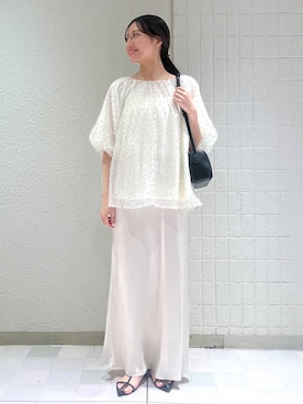 「A part by（アパートバイ）の≪追加8≫ステンレス_スネークネックレス（ネックレス）」を使った、keinaさん（レディース・160cm）の夏コーディネート