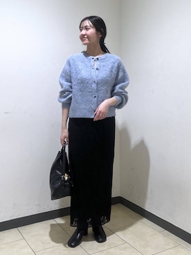 「A part by（アパートバイ）のオブリークトゥショートブーツ（ブーツ、ブラック系）」を使った、keinaさん（レディース・160cm）の秋コーディネート