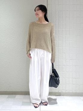 「LOWRYS FARM（ローリーズファーム）のメタルバレッタ　265411（バレッタ/ヘアクリップ、ゴールド系）」を使った、keinaさん（レディース・160cm）の春コーディネート