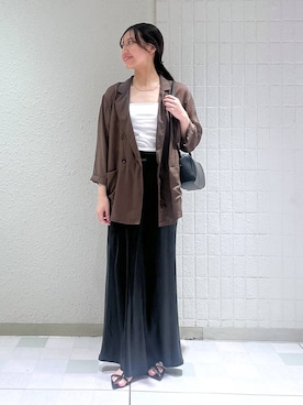 「A part by（アパートバイ）の≪追加8≫ステンレス_スネークネックレス（ネックレス）」を使った、keinaさん（レディース・160cm）の夏コーディネート