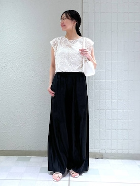 「アイテム（バレッタ/ヘアクリップ）」を使った、keinaさん（レディース・160cm）の夏コーディネート
