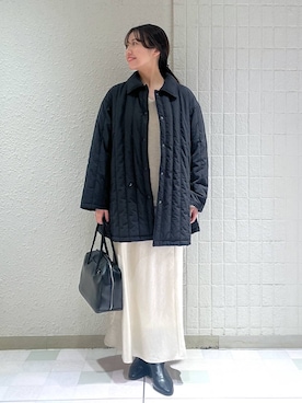 「ナチュラル」｜「アイテム（ステンカラーコート）」を使った、keinaさん（レディース・160cm）の秋コーディネート
