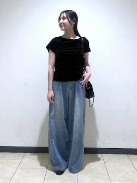 「アイテム（バレッタ/ヘアクリップ、ゴールド系）」を使った、keinaさん（レディース・160cm）の秋コーディネート