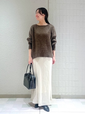 「A part by（アパートバイ）のシャギーニットプルオーバー（ニット/セーター）」を使った、keinaさん（レディース・160cm）の冬コーディネート