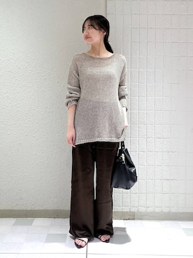 「LOWRYS FARM（ローリーズファーム）のメタルバレッタ　265411（バレッタ/ヘアクリップ、ゴールド系）」を使った、keinaさん（レディース・160cm）の夏コーディネート