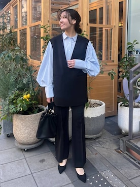 「アイテム（パンツドレス）」を使った、keinaさん（レディース・160cm）の冬コーディネート