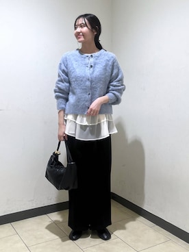 「A part by（アパートバイ）のオブリークトゥショートブーツ（ブーツ、ブラック系）」を使った、keinaさん（レディース・160cm）の秋コーディネート