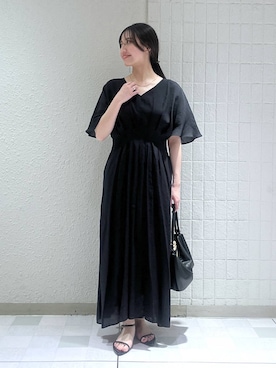 「LOWRYS FARM（ローリーズファーム）のメタルバレッタ　265411（バレッタ/ヘアクリップ、ゴールド系）」を使った、keinaさん（レディース・160cm）の夏コーディネート
