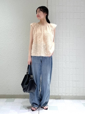 「A part by（アパートバイ）のステンレス_スネークネックレス≪追加9≫（ネックレス）」を使った、keinaさん（レディース・160cm）の夏コーディネート