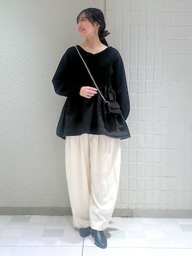 「アイテム（シュシュ）」を使った、keinaさん（レディース・160cm）の秋コーディネート