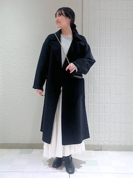 「アイテム（ステンカラーコート）」を使った、keinaさん（レディース・160cm）の秋コーディネート