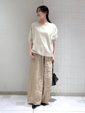 「LOWRYS FARM（ローリーズファーム）のメタルバレッタ　265411（バレッタ/ヘアクリップ、ゴールド系）」を使った、keinaさん（レディース・160cm）の春コーディネート