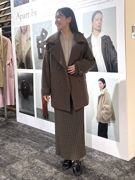 「A part by（アパートバイ）のプリーツイージータイトスカート2≪追加4≫（スカート）」を使った、keinaさん（レディース・160cm）の夏コーディネート