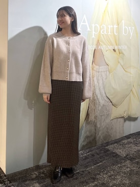 「A part by（アパートバイ）のプリーツイージータイトスカート2≪追加4≫（スカート）」を使った、keinaさん（レディース・160cm）の夏コーディネート