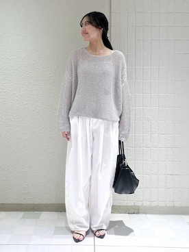 「LOWRYS FARM（ローリーズファーム）のメタルバレッタ　265411（バレッタ/ヘアクリップ、ゴールド系）」を使った、keinaさん（レディース・160cm）の春コーディネート