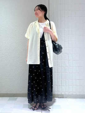 「アイテム（バレッタ/ヘアクリップ）」を使った、keinaさん（レディース・160cm）の夏コーディネート