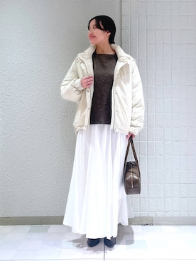 「A part by（アパートバイ）のアイテム（ダウンジャケット/コート）」を使った、keinaさん（レディース・160cm）の秋コーディネート
