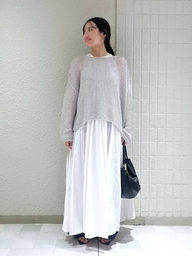 「LOWRYS FARM（ローリーズファーム）のメタルバレッタ　265411（バレッタ/ヘアクリップ、ゴールド系）」を使った、keinaさん（レディース・160cm）の春コーディネート