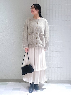 「アイテム（バレッタ/ヘアクリップ）」を使った、keinaさん（レディース・160cm）の秋コーディネート