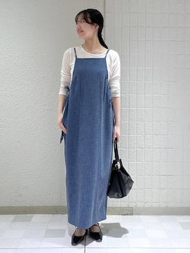 「LOWRYS FARM（ローリーズファーム）のメタルバレッタ　265411（バレッタ/ヘアクリップ、ゴールド系）」を使った、keinaさん（レディース・160cm）の春コーディネート