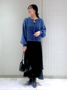 「アイテム（シュシュ）」を使った、keinaさん（レディース・160cm）の秋コーディネート