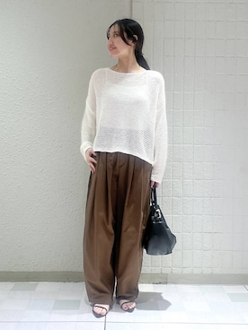 「LOWRYS FARM（ローリーズファーム）のメタルバレッタ　265411（バレッタ/ヘアクリップ、ゴールド系）」を使った、keinaさん（レディース・160cm）の夏コーディネート