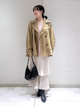 「A part by（アパートバイ）のアイテム（スカート）」を使った、keinaさん（レディース・160cm）の春コーディネート