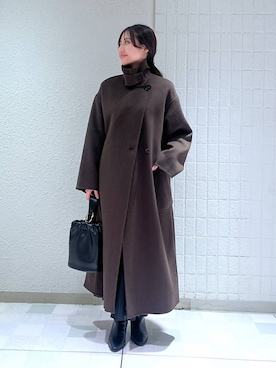 「A part by（アパートバイ）のアイテム（ステンカラーコート）」を使った、keinaさん（レディース・160cm）の秋コーディネート