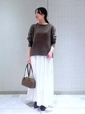 「A part by（アパートバイ）のシャギーニットプルオーバー（ニット/セーター）」を使った、keinaさん（レディース・160cm）の冬コーディネート