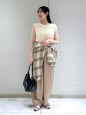 「A part by（アパートバイ）のステンレス_スネークネックレス≪追加9≫（ネックレス）」を使った、keinaさん（レディース・160cm）の夏コーディネート