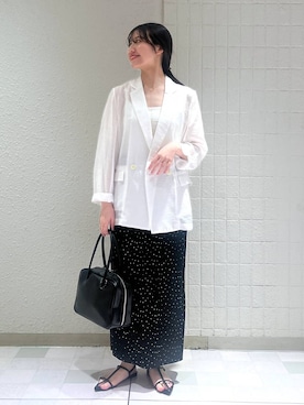 「アイテム（バレッタ/ヘアクリップ）」を使った、keinaさん（レディース・160cm）の夏コーディネート