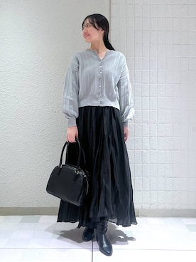 「アイテム（バレッタ/ヘアクリップ）」を使った、keinaさん（レディース・160cm）の秋コーディネート