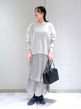 「A part by（アパートバイ）のシャギーニットプルオーバー（ニット/セーター）」を使った、keinaさん（レディース・160cm）の冬コーディネート