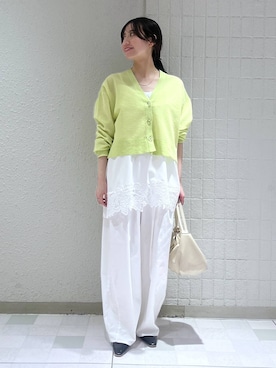 「アイテム（バレッタ/ヘアクリップ、ゴールド系）」を使った、keinaさん（レディース・160cm）の夏コーディネート