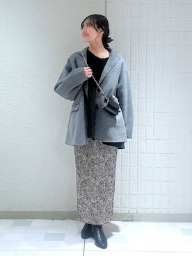 「アイテム（シュシュ）」を使った、keinaさん（レディース・160cm）の秋コーディネート