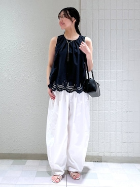 「アイテム（バレッタ/ヘアクリップ）」を使った、keinaさん（レディース・160cm）の夏コーディネート