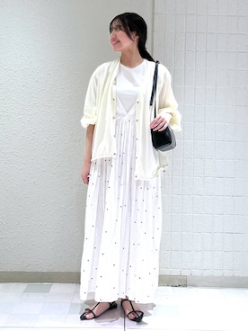 「アイテム（バレッタ/ヘアクリップ）」を使った、keinaさん（レディース・160cm）の夏コーディネート