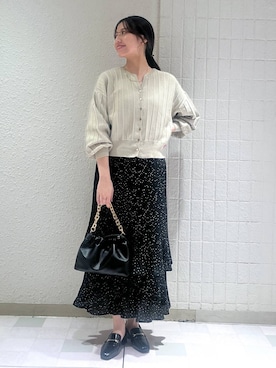 「アイテム（バレッタ/ヘアクリップ）」を使った、keinaさん（レディース・160cm）の秋コーディネート