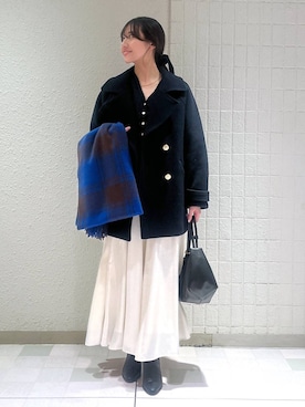 「デート/ロマンティック」｜「アイテム（ジャケット/アウター）」を使った、keinaさん（レディース・160cm）の冬コーディネート