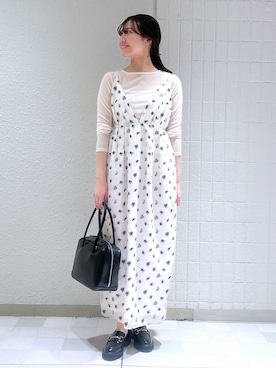 「アイテム（ヘアアクセサリー）」を使った、keinaさん（レディース・160cm）の春コーディネート