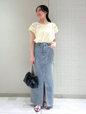 「アイテム（ヘアアクセサリー）」を使った、keinaさん（レディース・160cm）の夏コーディネート