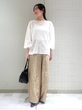 「LOWRYS FARM（ローリーズファーム）のメタルバレッタ　265411（バレッタ/ヘアクリップ、ゴールド系）」を使った、keinaさん（レディース・160cm）の春コーディネート