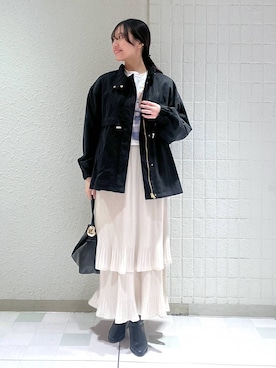 「アイテム（バレッタ/ヘアクリップ）」を使った、keinaさん（レディース・160cm）の秋コーディネート