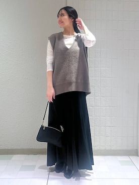 「アイテム（バレッタ/ヘアクリップ）」を使った、keinaさん（レディース・160cm）の秋コーディネート