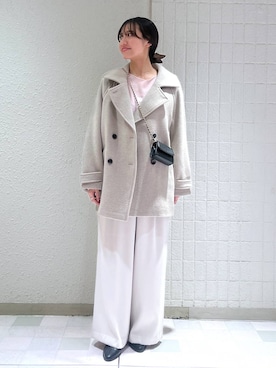 「apart by lowrys」｜「アイテム（ピーコート）」を使った、keinaさん（レディース・160cm）の冬コーディネート