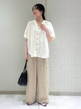 「LOWRYS FARM（ローリーズファーム）のメタルバレッタ　265411（バレッタ/ヘアクリップ、ゴールド系）」を使った、keinaさん（レディース・160cm）の春コーディネート